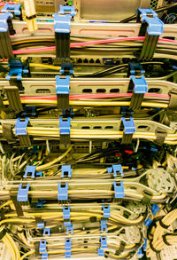 Full frame shot of computer cables