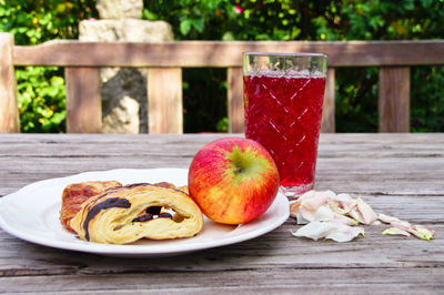 Close-up of food on table