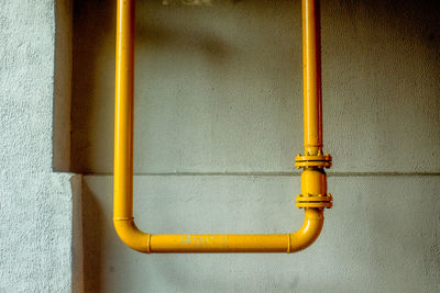 Close-up of yellow pipe