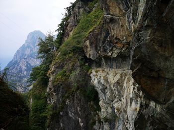 Scenic view of rocky mountains