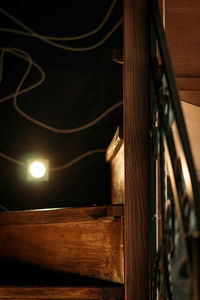 Close-up of illuminated electric lamp