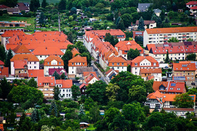 Close-up of cityscape against sky