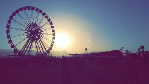 Ferris wheel at sunset