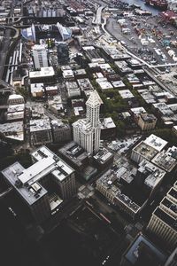 High angle view of cityscape