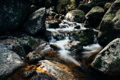 Stream flowing through rocks