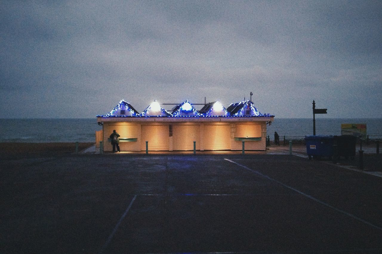 sea, sky, water, horizon over water, transportation, beach, cloud - sky, tranquility, pier, tranquil scene, empty, mode of transport, the way forward, nature, nautical vessel, outdoors, scenics, shore, cloudy, sand