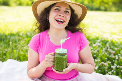 Portrait of a smiling young woman