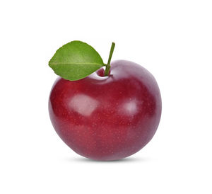 Close-up of apple against white background