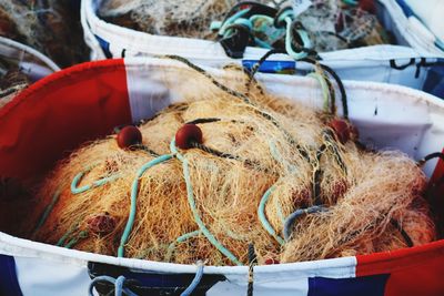 Close-up of fishing net