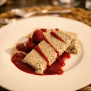 Close-up of dessert in plate