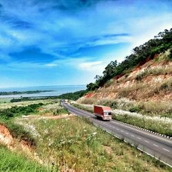 Road passing through landscape