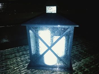 View of illuminated lights at night