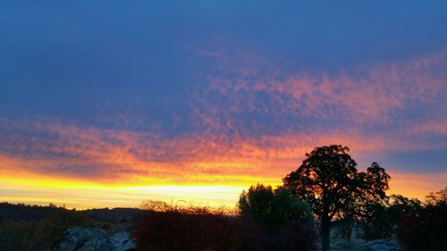 Sunset over landscape