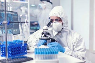 Female scientist working in laboratory