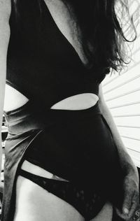 Rear view of woman with hair