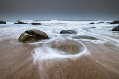 Stormy westerly beach