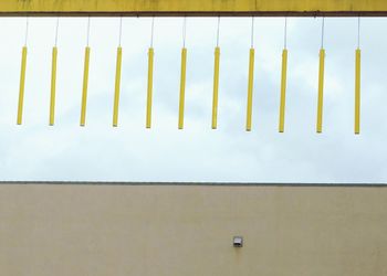 Close-up of yellow blinds