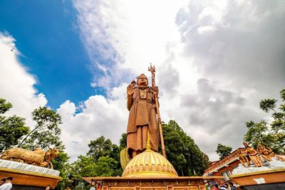 Low angle view of traditional building against sky