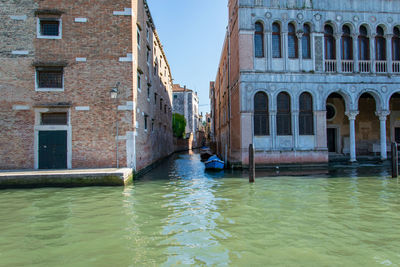 Canal amidst buildings in city