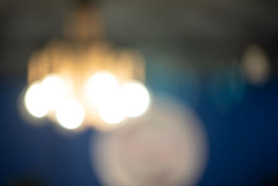 Defocused image of illuminated lights