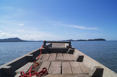 Pier over sea against sky