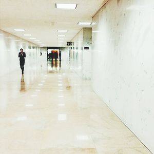 Empty corridor of building
