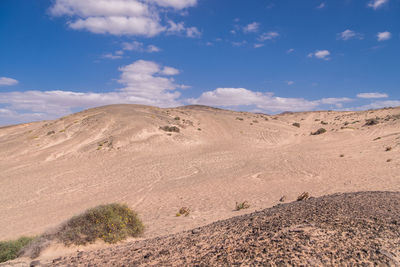 Scenic view of desert against sky