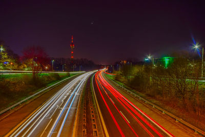 Lighttrails on highway