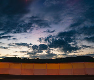Scenic view of dramatic sky during sunset