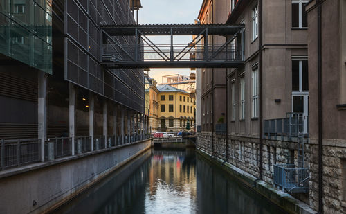 Canal amidst buildings in city