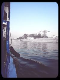 View of boats in water