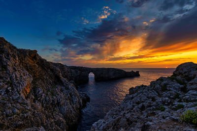 The famous cliffs in menorca pont d en gil