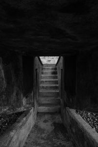 Empty corridor of tunnel