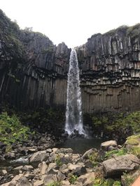 Scenic view of waterfall