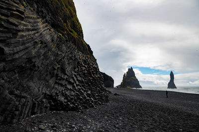 Scenic view of rock formations against sky