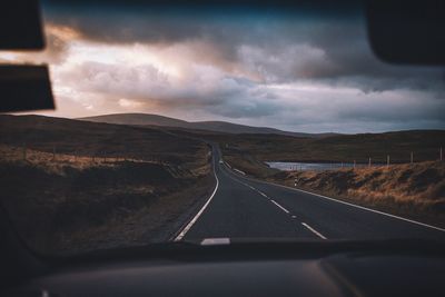 Road passing through landscape