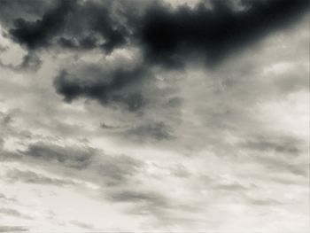 Low angle view of cloudy sky