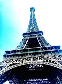 Low angle view of eiffel tower