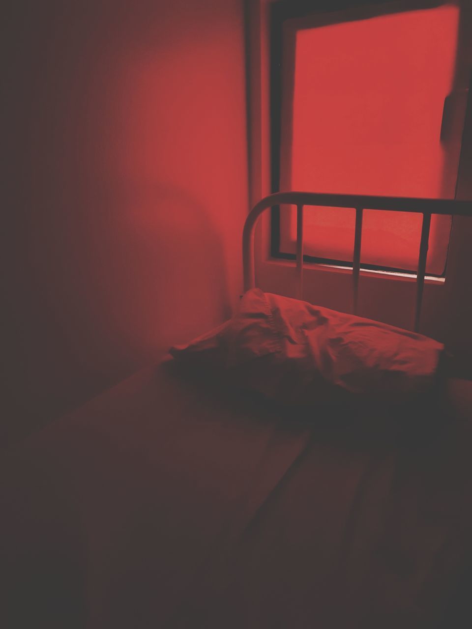 EMPTY RED TABLE IN ROOM