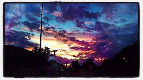 Cloudy sky at sunset