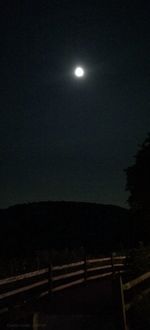 Scenic view of landscape against sky at night