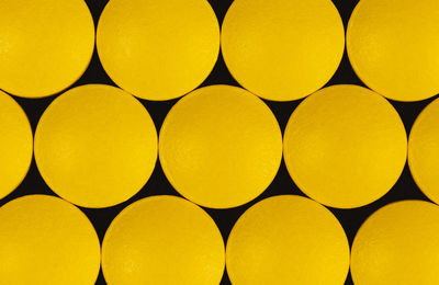 Full frame shot of yellow eggs