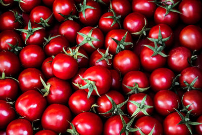 Full frame shot of tomatoes at market
