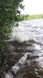 Scenic view of river against sky