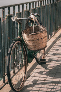 Bicycle parked on footpath