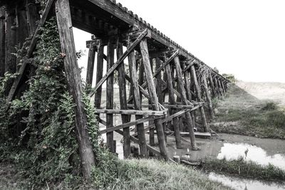 Old wooden bridge in texas