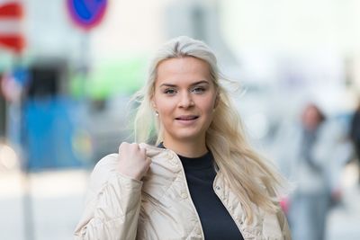 Portrait of smiling young woman