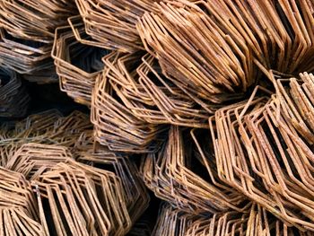 Full frame shot of wicker basket