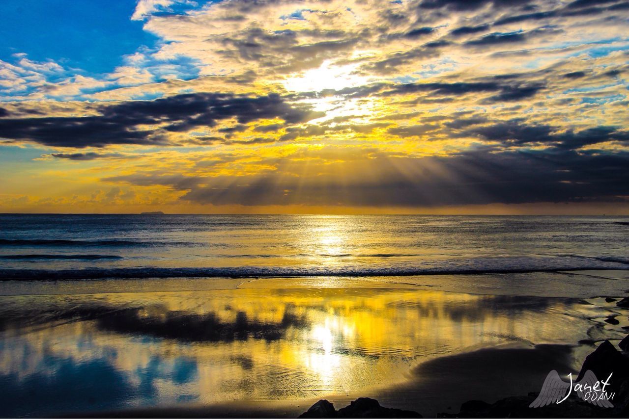 SCENIC VIEW OF SEA DURING SUNSET