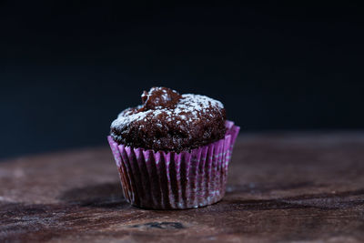 Close-up of cupcakes on table